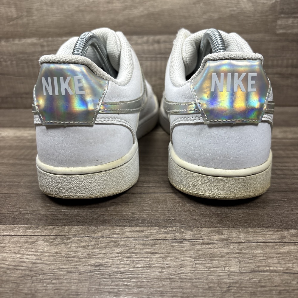 Nike Court Vision White Silver Womens US Size 10 EUR 42 CW5596-100 Sneakers - Picture 5 of 10